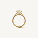 Solitaire Bezel Ring with 2ct Oval Diamond 