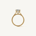 Solitaire Cathedral Ring with 2ct Cushion Diamond 