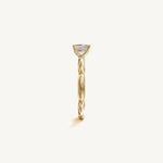 Solitaire 4-Prong Ring with 0.5ct Emerald Diamond 