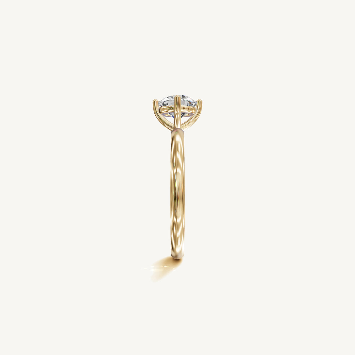 Solitaire 4-Prong Ring with 1ct Brilliant Diamond 