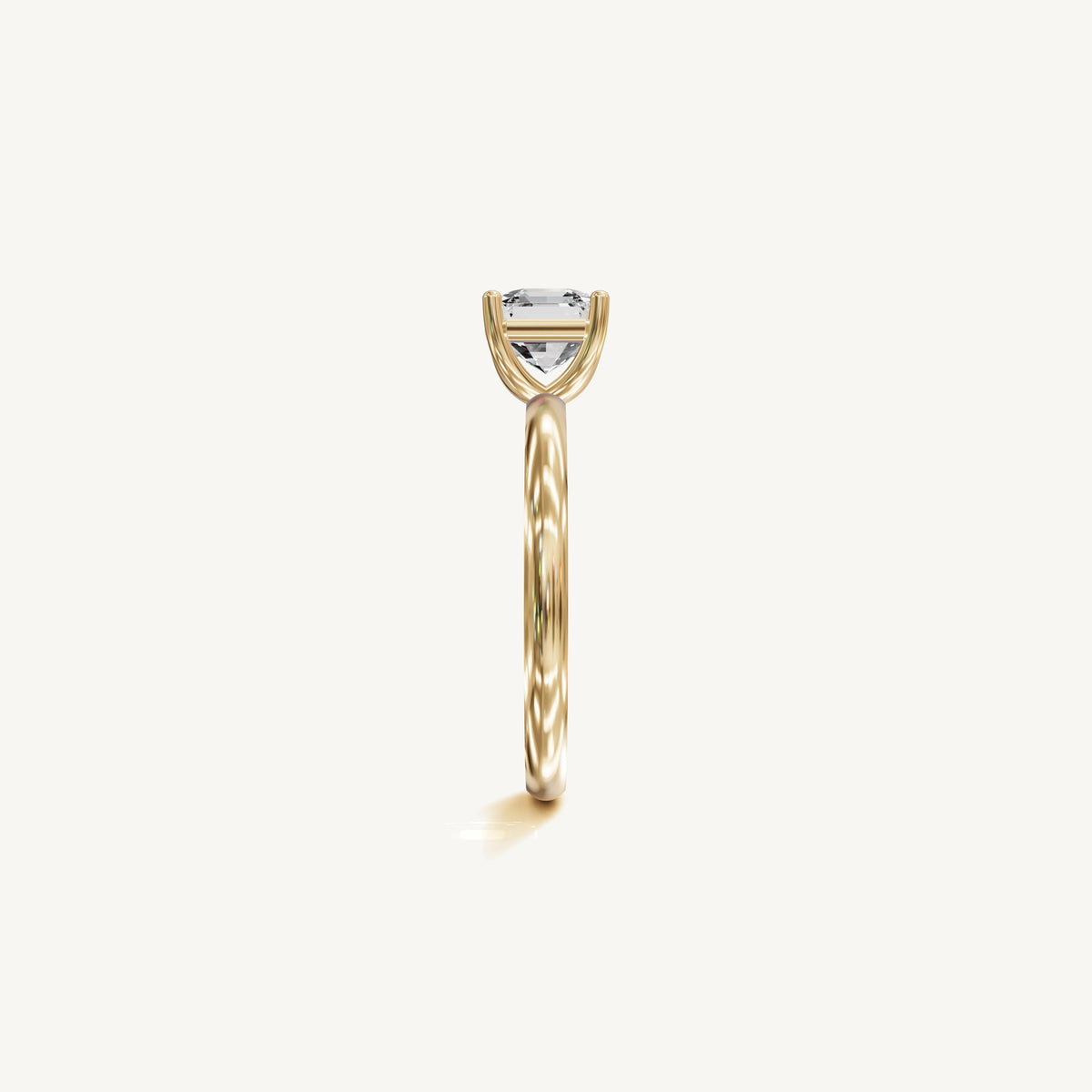 Solitaire 4-Prong Ring with 2ct Asscher Diamond 