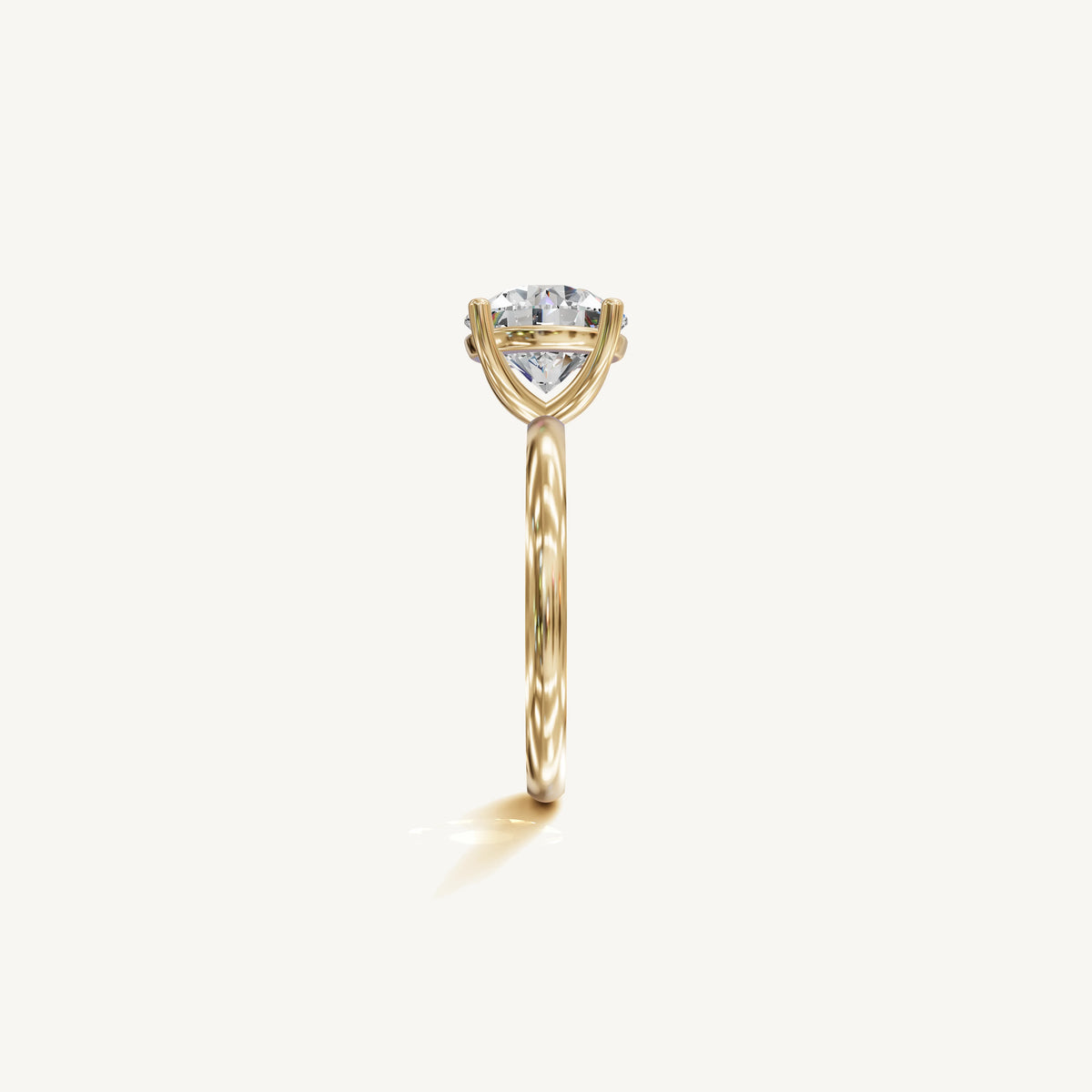 Solitaire 4-Prong Ring with 3ct Brilliant Diamond 
