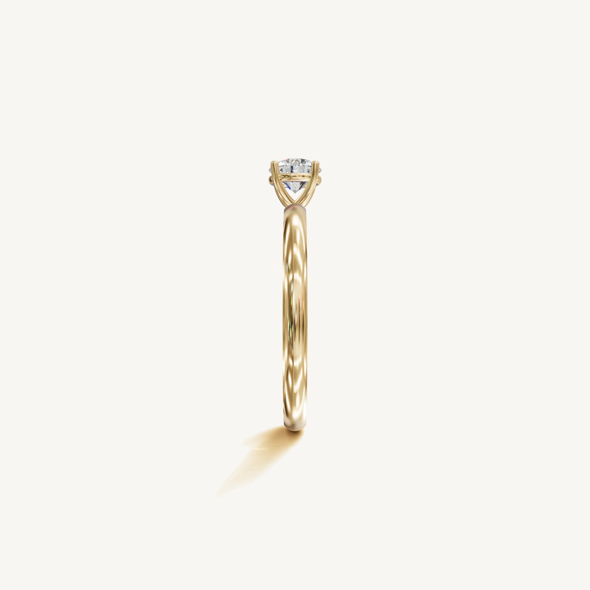 Solitaire 4-Prong Ring with 0.5ct Brilliant Diamond 