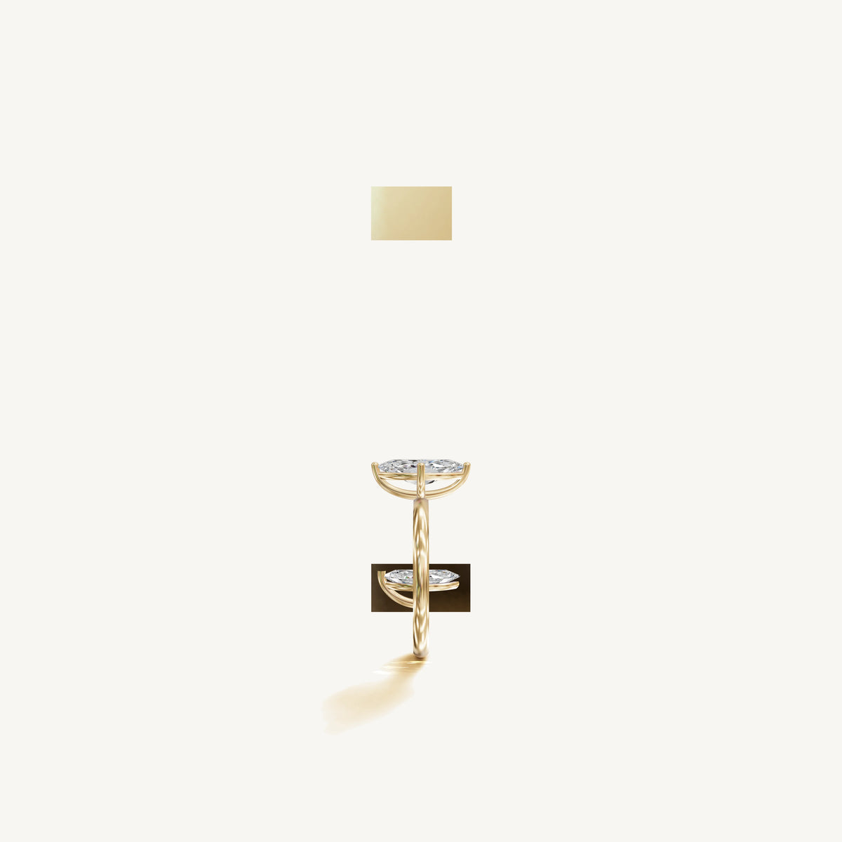 Solitaire 4-Prong Ring with 1.5ct Marquise Diamond 
