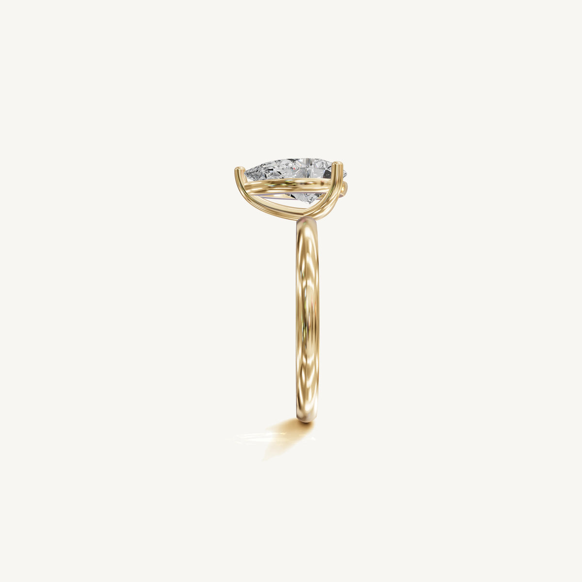 Solitaire 4-Prong Ring with 2ct Pear Diamond 