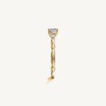 Solitaire 4-Prong Ring with 0.75ct Cushion Diamond 