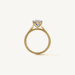 Solitaire Cathedral Ring with 0.75ct Pear Diamond 