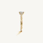 Solitaire 4-Prong Ring with 0.75ct Emerald Diamond 
