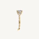 Solitaire 4-Prong Ring with 3ct Cushion Diamond 