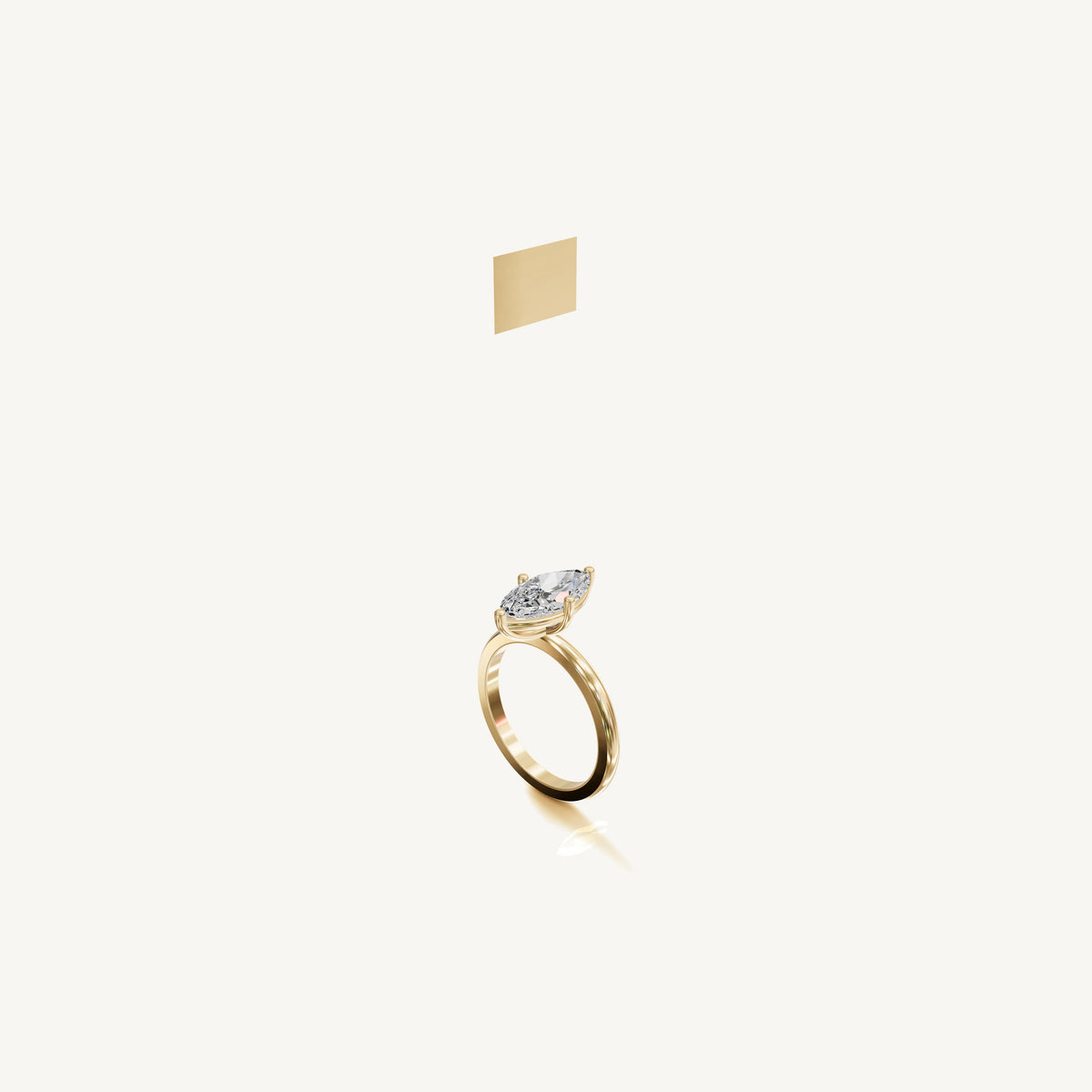Solitaire 4-Prong Ring with 2ct Marquise Diamond 