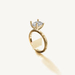 Solitaire 4-Prong Ring with 2ct Oval Diamond 