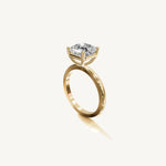 Solitaire 4-Prong Ring with 3ct Asscher Diamond 