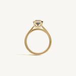 Solitaire Bezel Ring with 2ct Emerald Diamond 