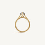 Solitaire Cathedral Ring with 0.75ct Pear Diamond 