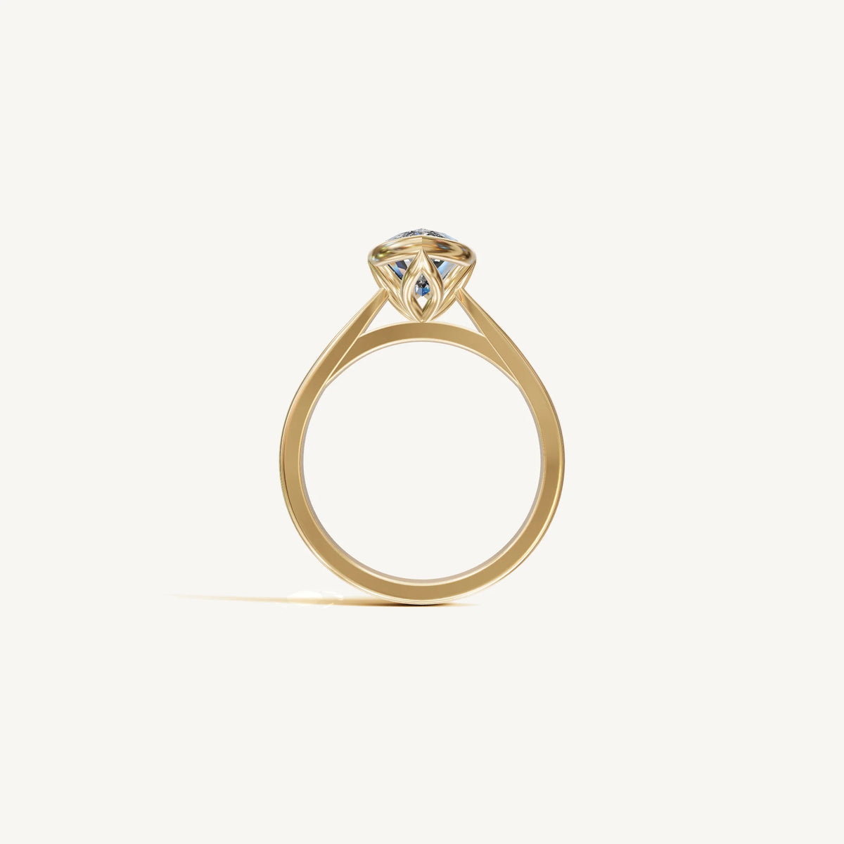 Solitaire Bezel Ring with 3ct Marquise Diamond 
