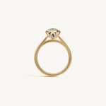 Solitaire Bezel Ring with 2ct Oval Diamond 