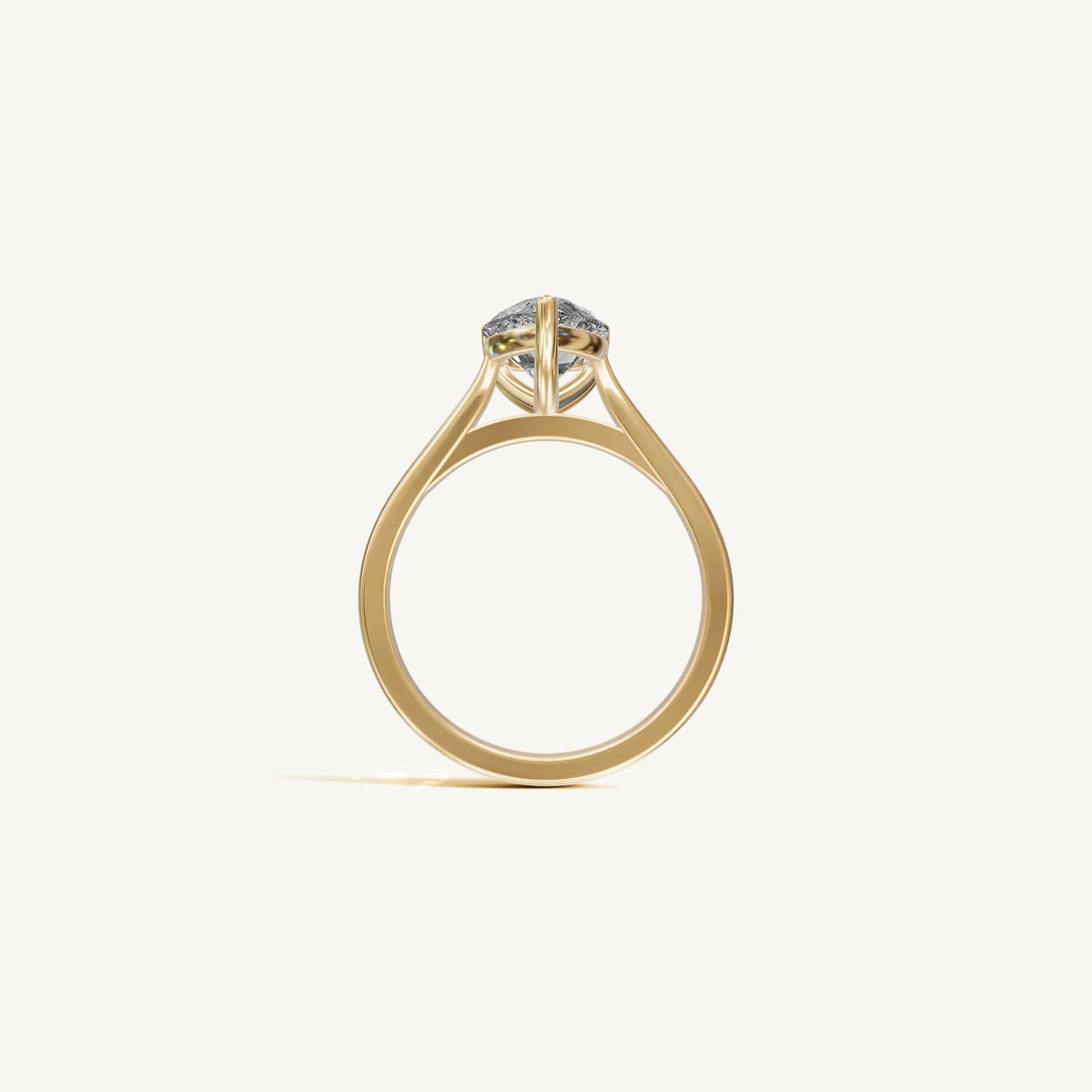 Solitaire Cathedral Ring with 0.75ct Pear Diamond 