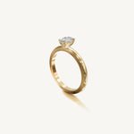 Solitaire 4-Prong Ring with 0.5ct Oval Diamond 