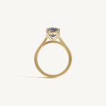 Solitaire Cathedral Ring with 2ct Cushion Diamond 