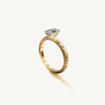 Solitaire 4-Prong Ring with 0.75ct Emerald Diamond 