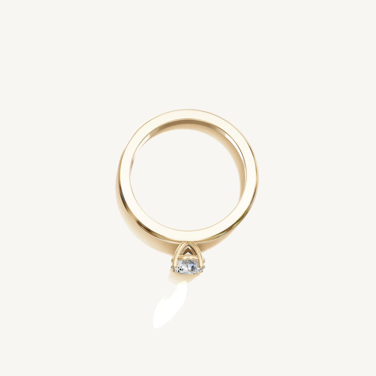 Solitaire 4-Prong Ring with 0.5ct Brilliant Diamond 