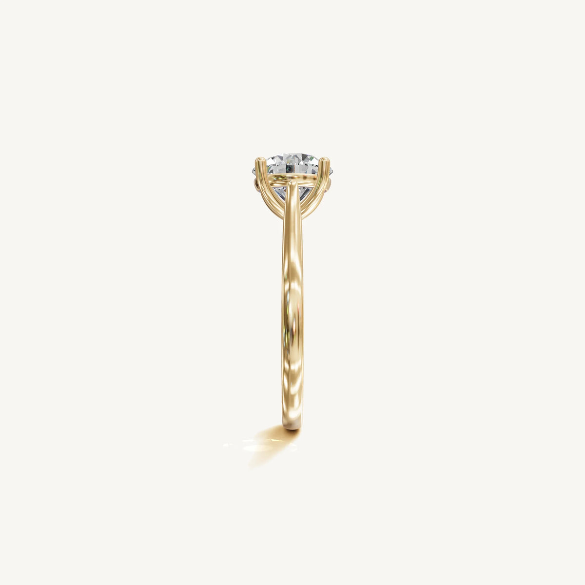 Solitaire Cathedral Ring with 2ct Brilliant Diamond 