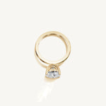 Solitaire 4-Prong Ring with 3ct Cushion Diamond 