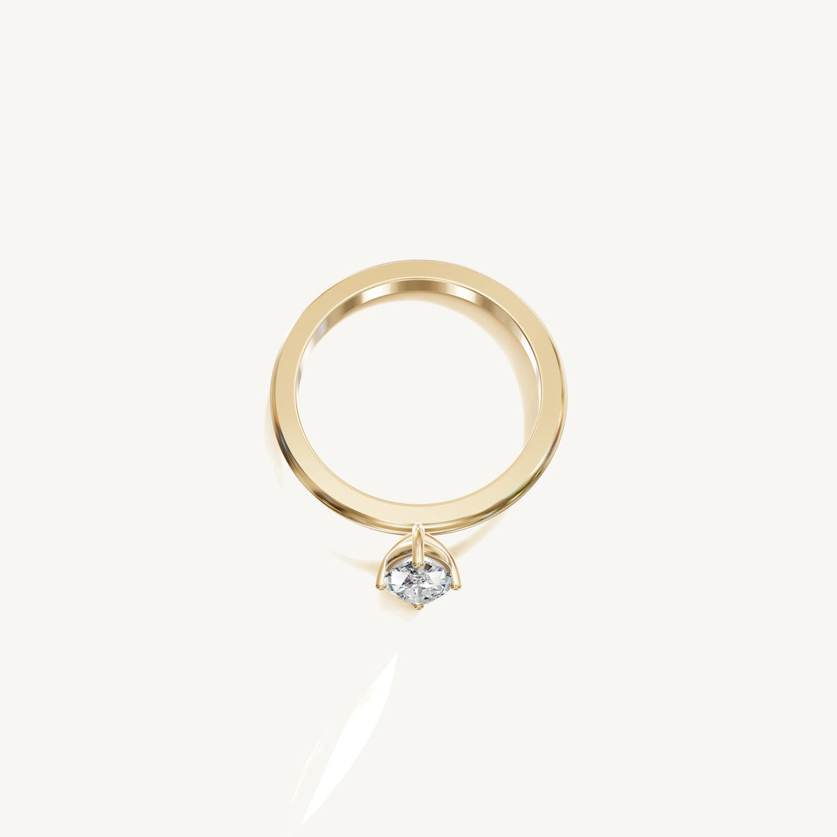 Solitaire 4-Prong Ring with 0.75ct Marquise Diamond 