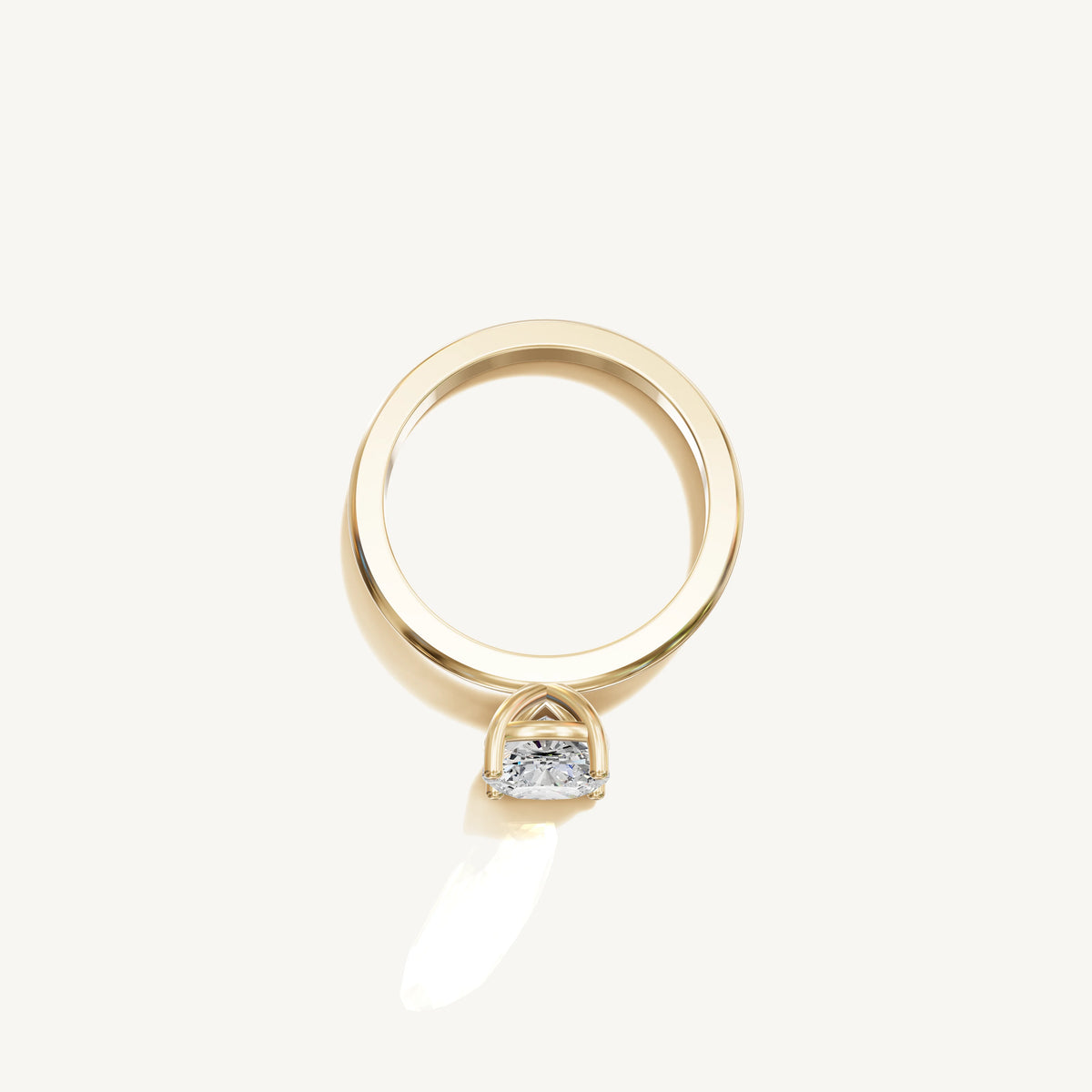 Solitaire 4-Prong Ring with 1.5ct Cushion Diamond 