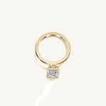 Solitaire 4-Prong Ring with 3ct Emerald Diamond 