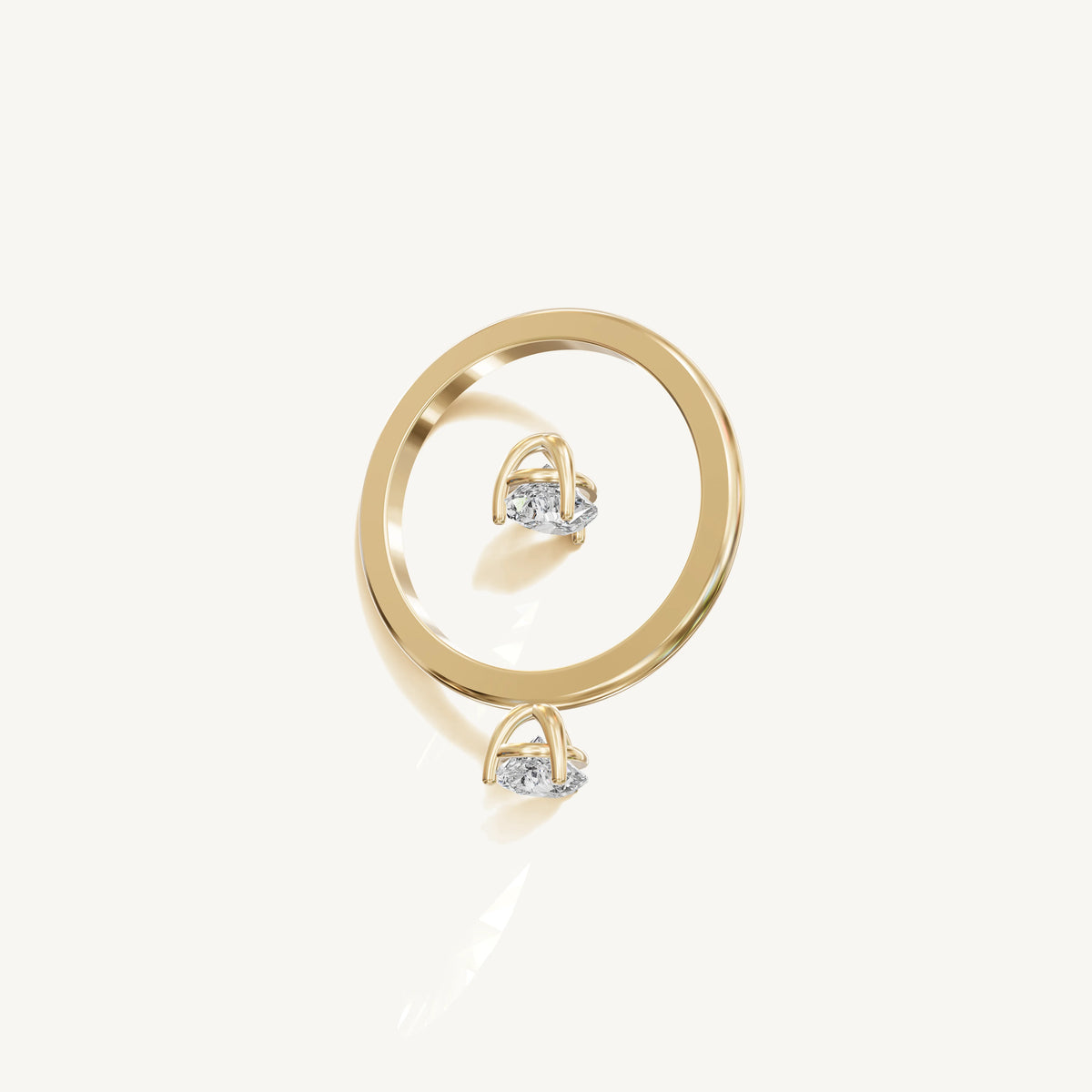Solitaire 4-Prong Ring with 0.5ct Pear Diamond 
