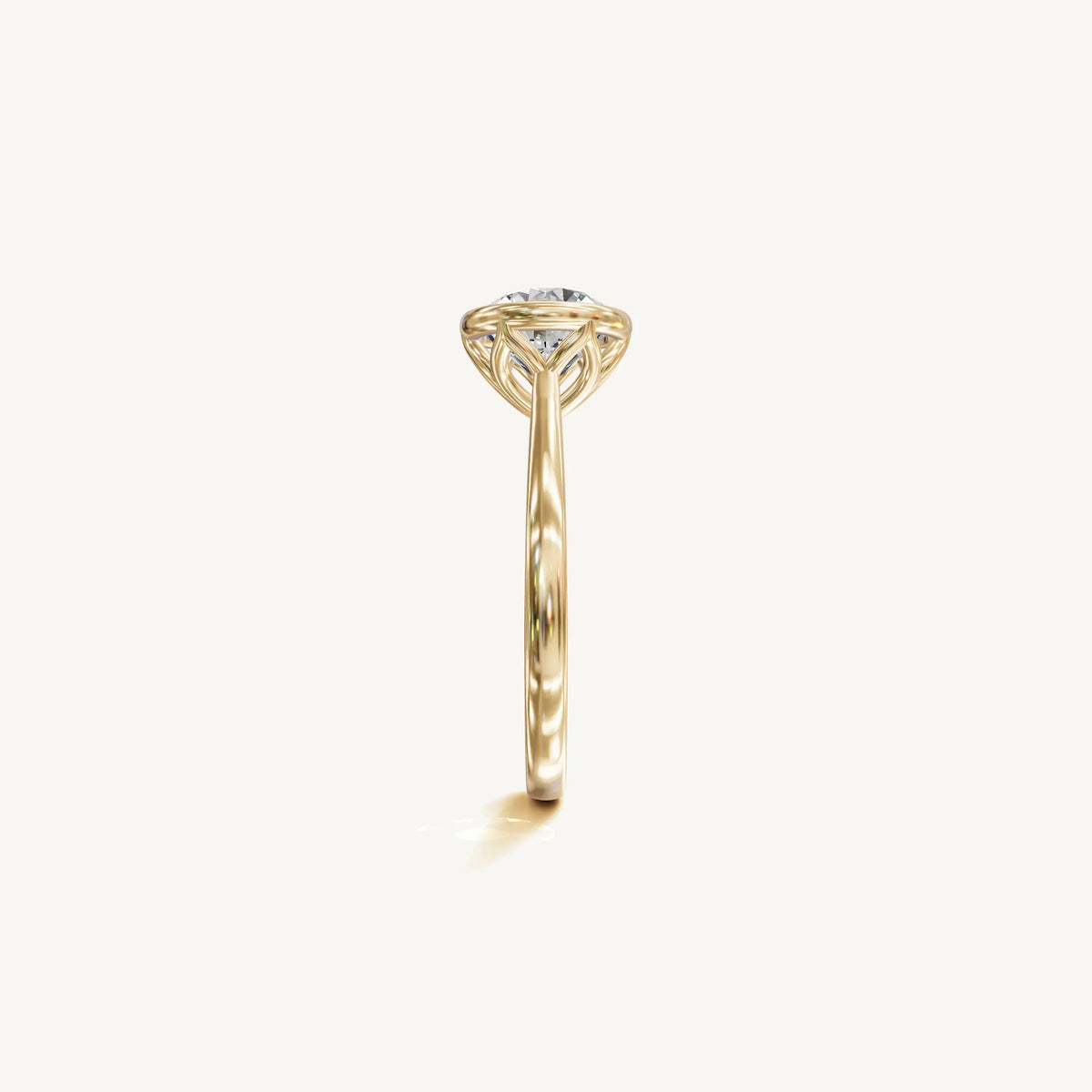 Solitaire Bezel Ring with 1ct Brilliant Diamond 