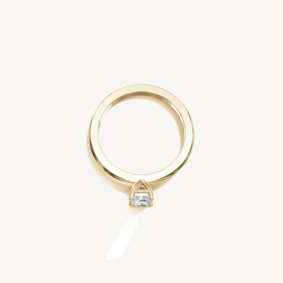 Solitaire 4-Prong Ring with 0.75ct Radiant Diamond 