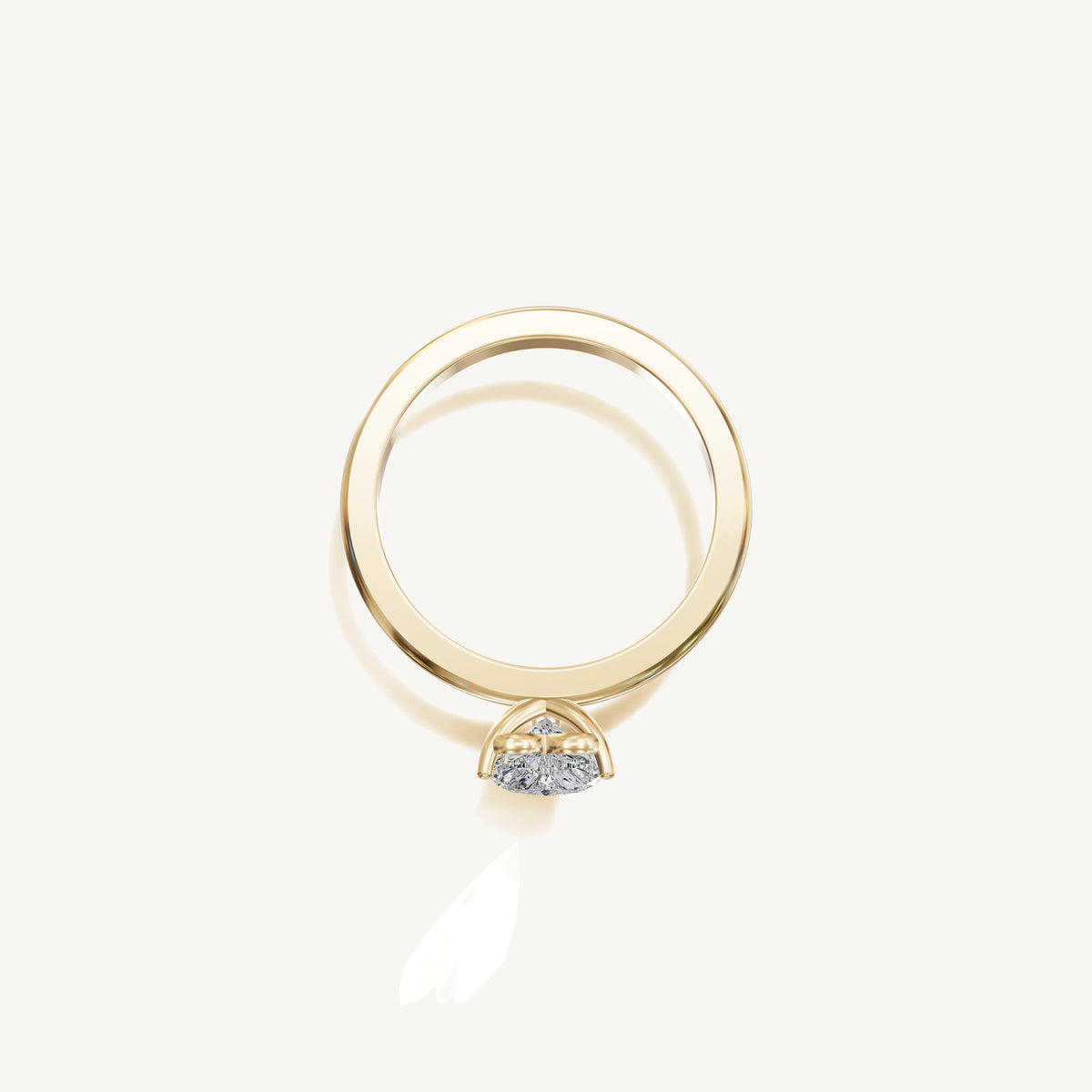 Solitaire 4-Prong Ring with 1ct Heart Diamond 