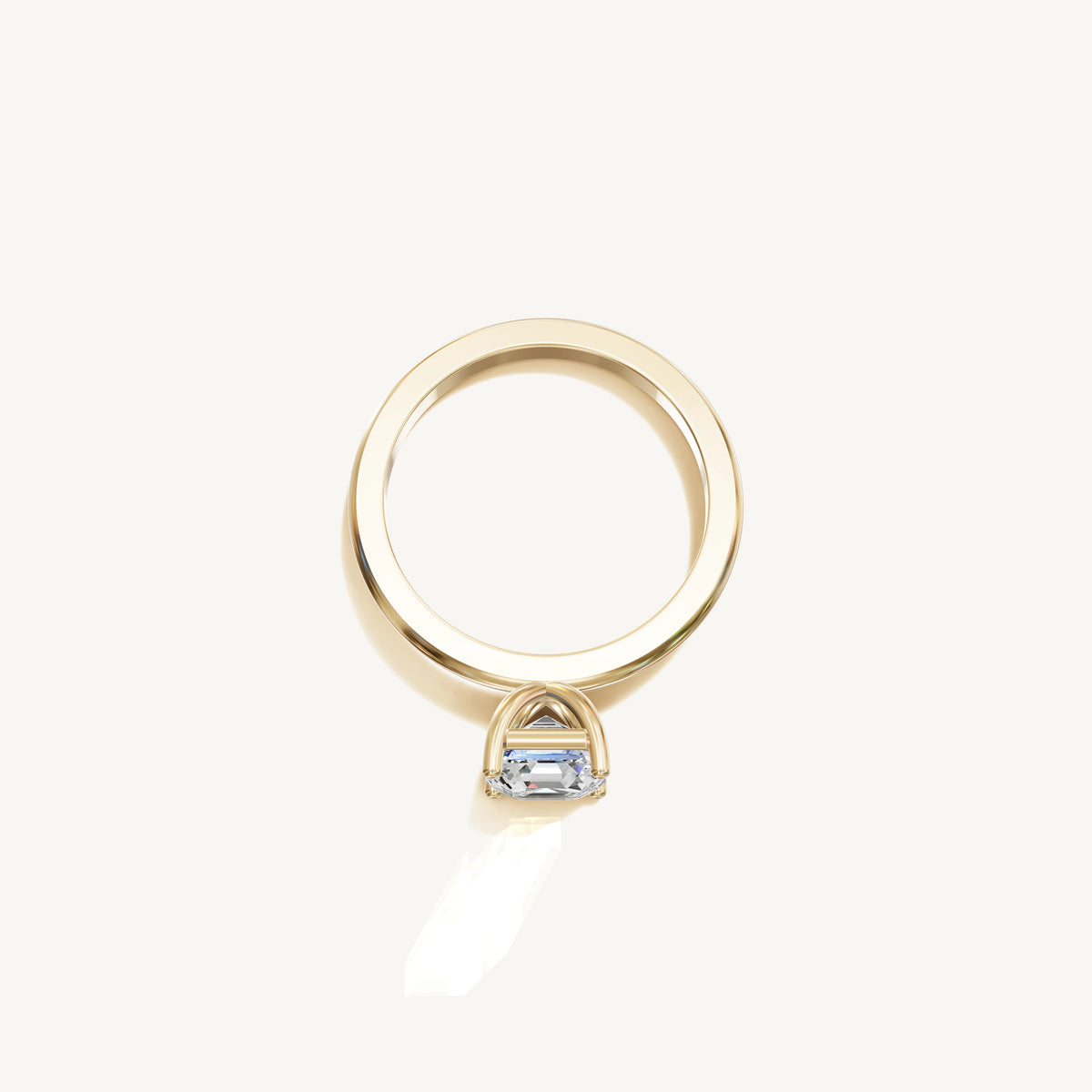 Solitaire 4-Prong Ring with 2ct Asscher Diamond 