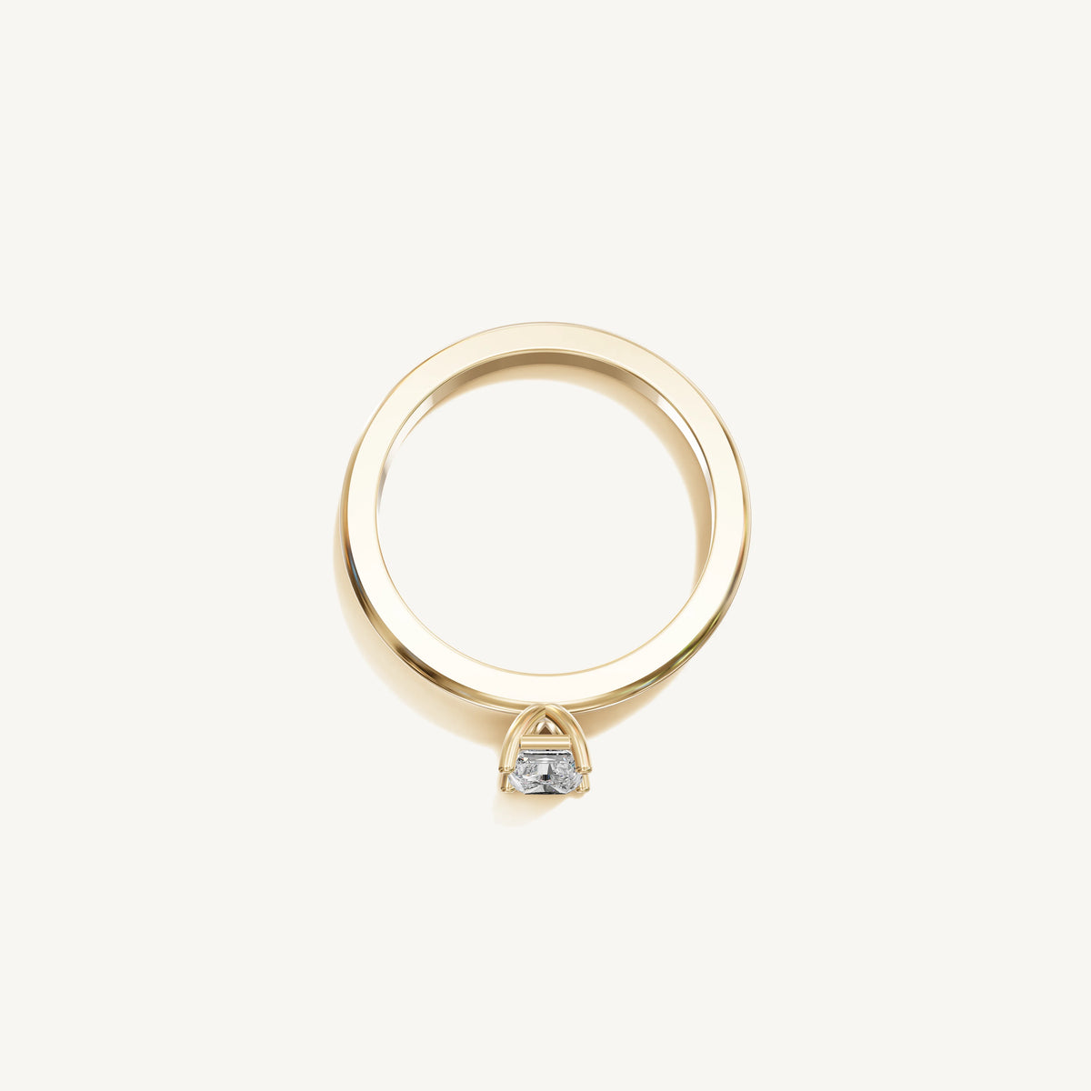 Solitaire 4-Prong Ring with 0.5ct Radiant Diamond 