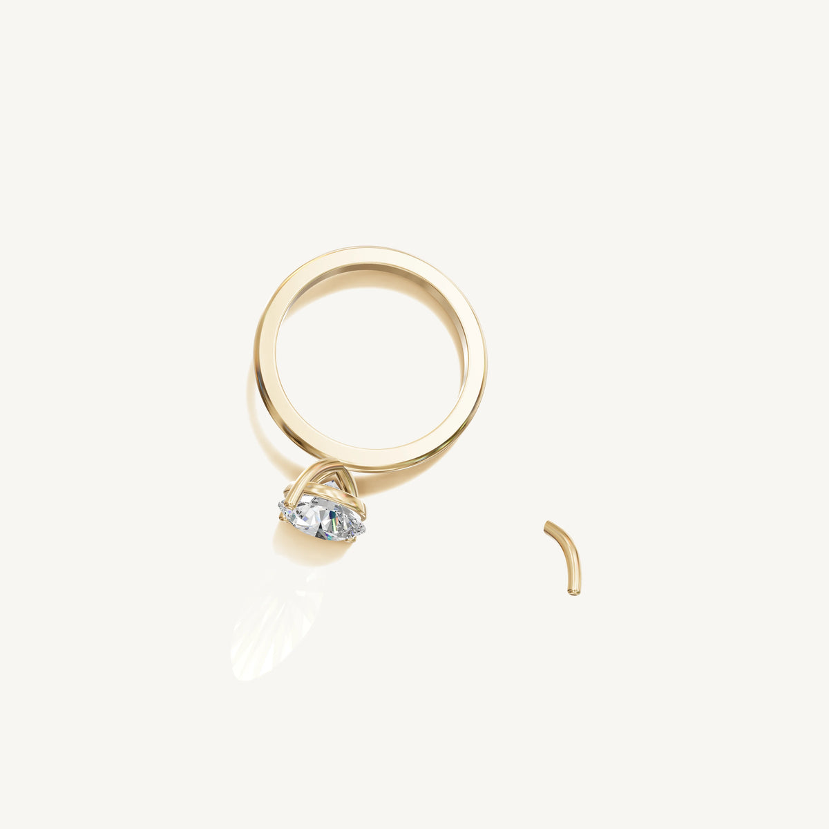 Solitaire 4-Prong Ring with 2ct Brilliant Diamond 