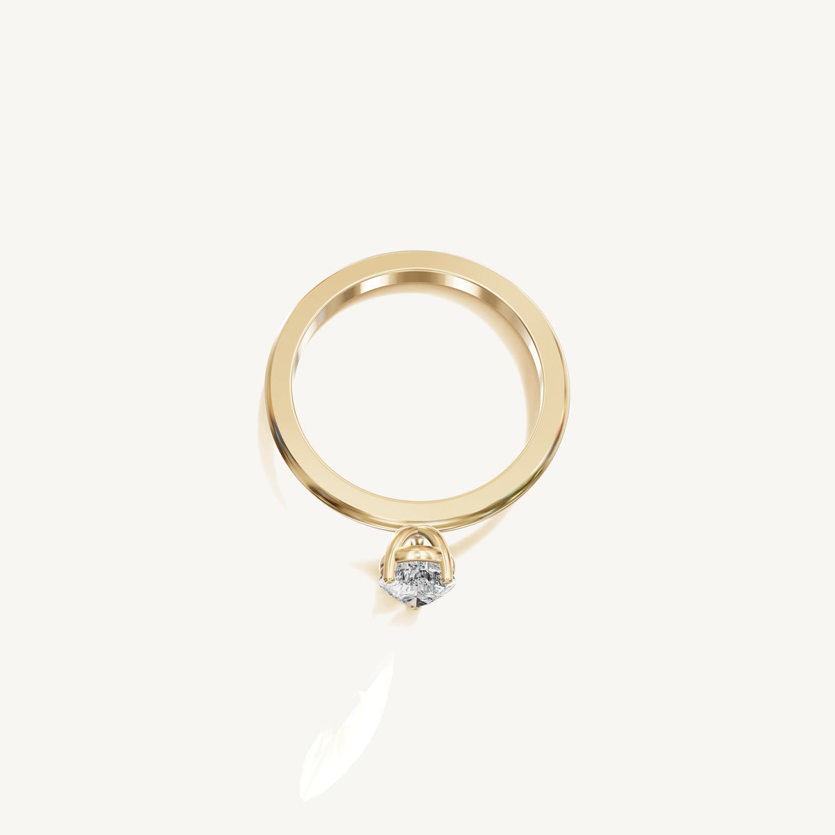 Solitaire 4-Prong Ring with 0.75ct Pear Diamond 
