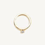 Solitaire 4-Prong Ring with 0.5ct Asscher Diamond 