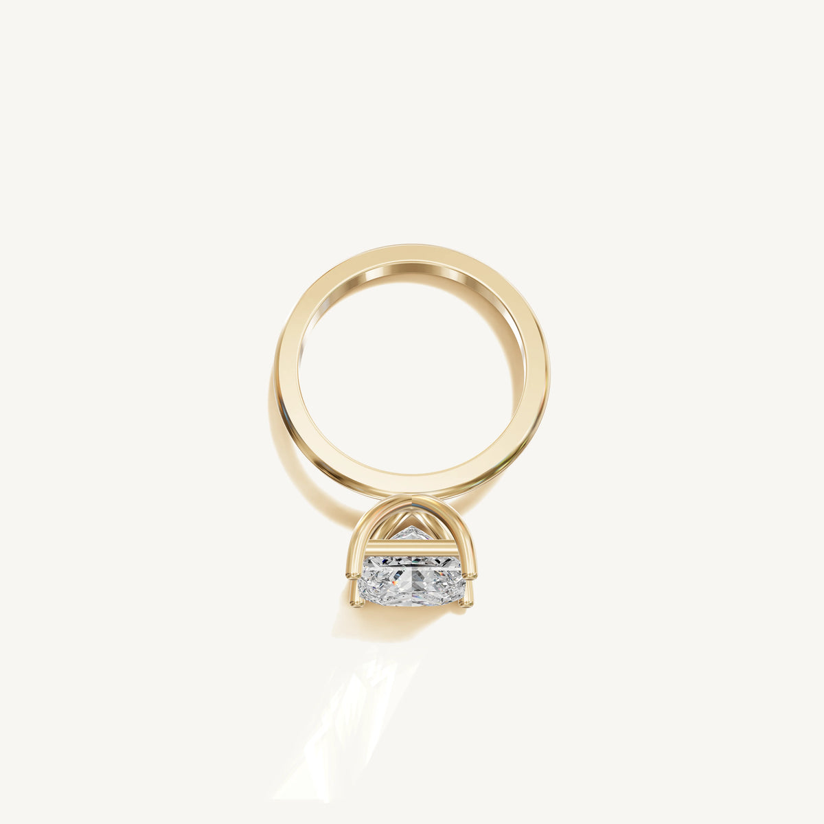 Solitaire 4-Prong Ring with 3ct Princess Diamond 