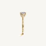 Solitaire Cathedral Ring with 2ct Cushion Diamond 