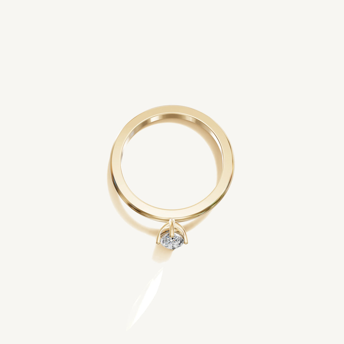 Solitaire 4-Prong Ring with 0.5ct Marquise Diamond 