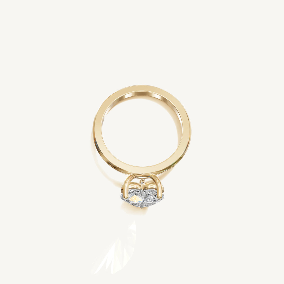 Solitaire 4-Prong Ring with 2ct Heart Diamond 