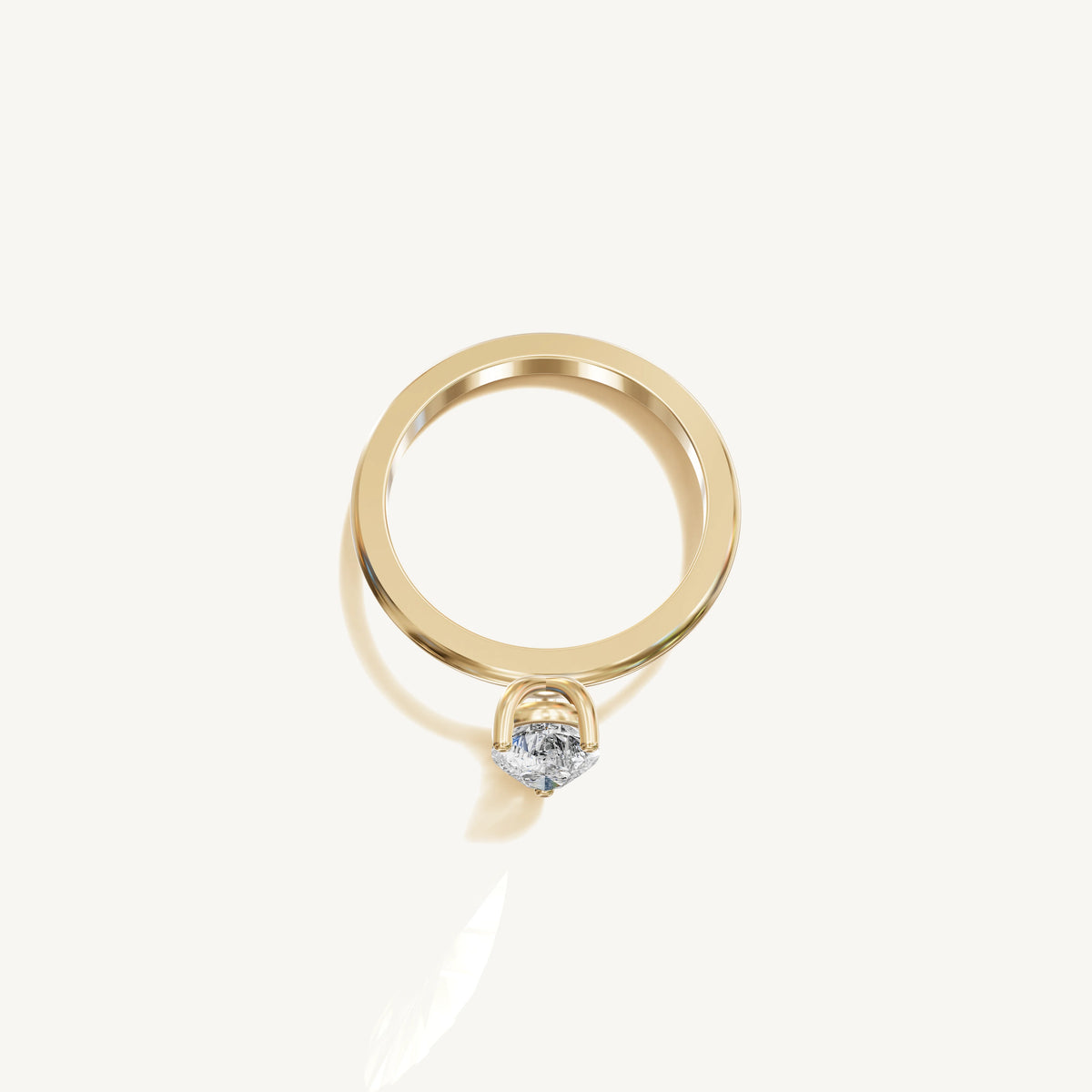 Solitaire 4-Prong Ring with 1ct Pear Diamond 