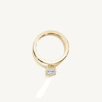 Solitaire 4-Prong Ring with 1.5ct Emerald Diamond 