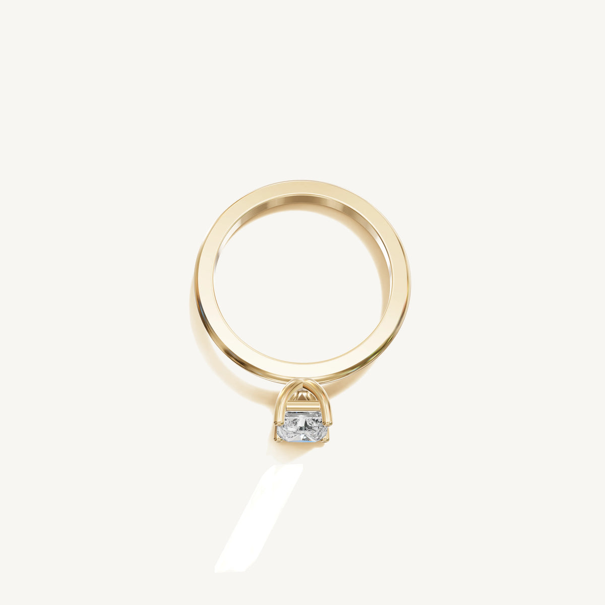 Solitaire 4-Prong Ring with 1ct Radiant Diamond 