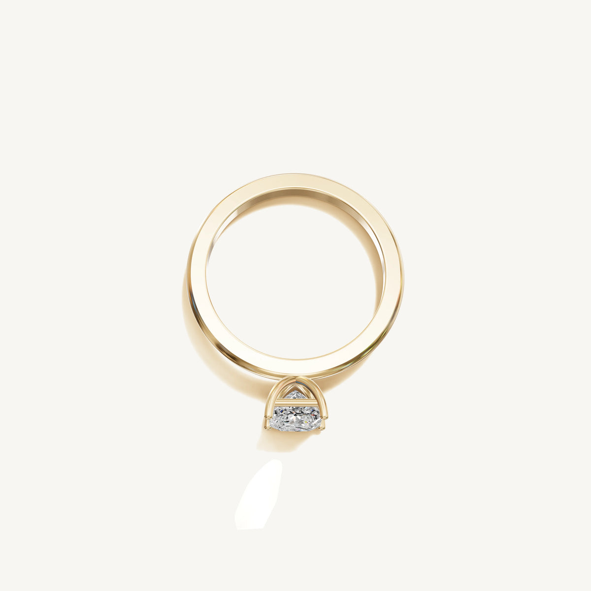 Solitaire 4-Prong Ring with 1ct Asscher Diamond 