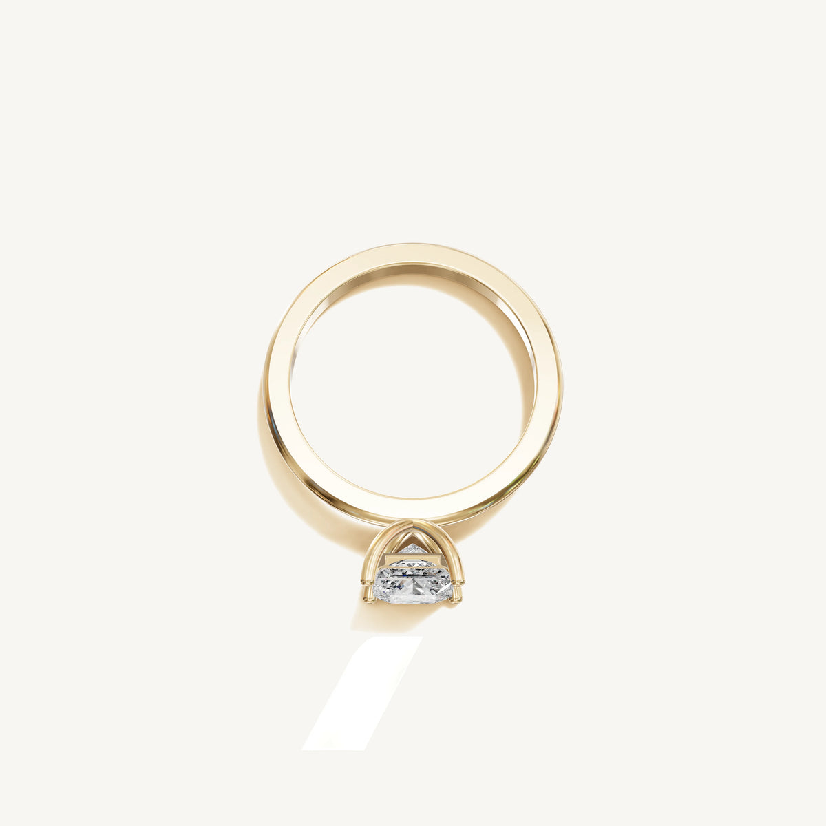 Solitaire 4-Prong Ring with 1ct Princess Diamond 