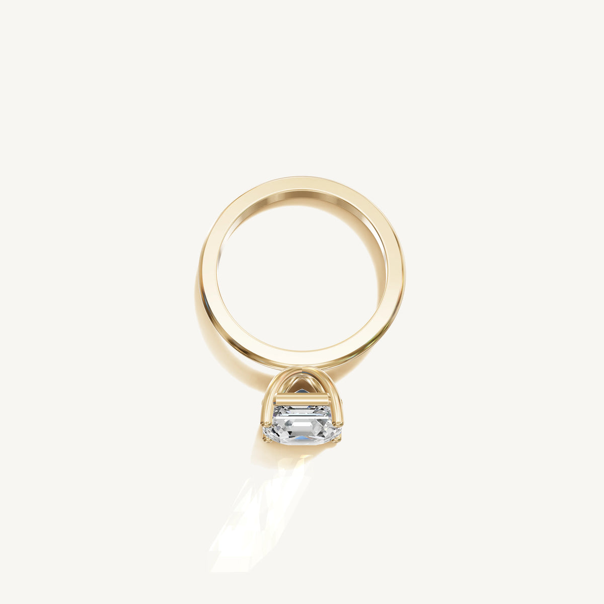 Solitaire 4-Prong Ring with 3ct Asscher Diamond 