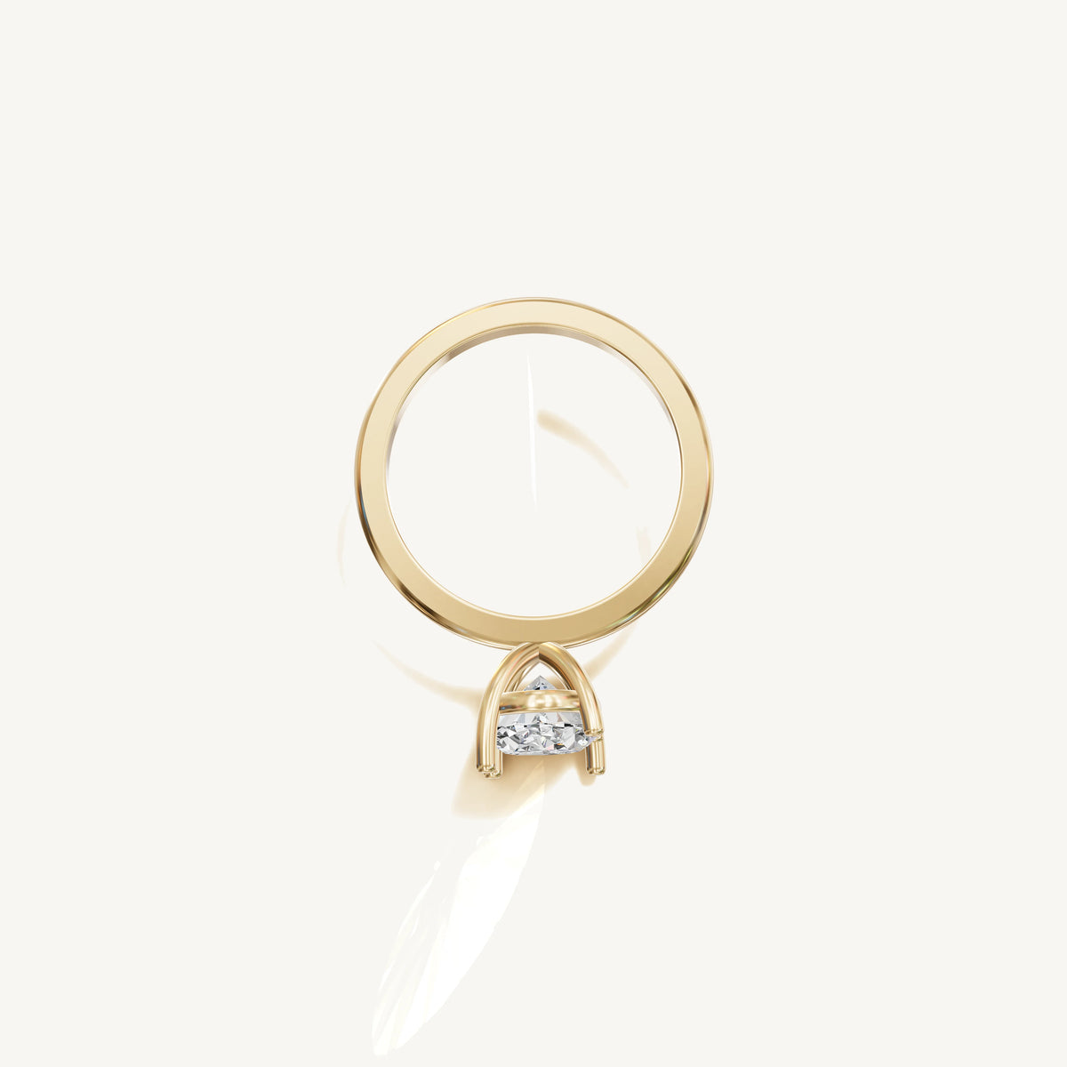 Solitaire 4-Prong Ring with 2ct Oval Diamond 